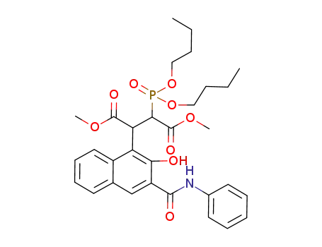 dimethyl 2-(dibutoxyphosphoryl)-3-[2-hydroxy-3-(phenylcarbamoyl)naphthalen-1-yl]succinate