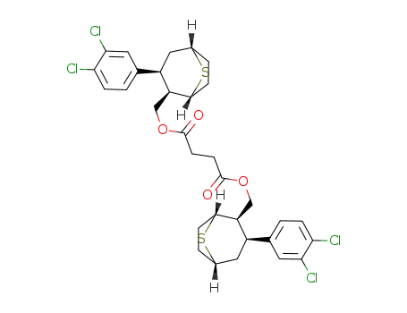 (3β-(3,4-dichlorophenyl)-8-thiabicyclo[3.2.1]octan-2β-yl)methyl,(3β-(3,4-dichlorophenyl)-8-thiabicyclo[3.2.1]octan-2β-yl)methyl succinate