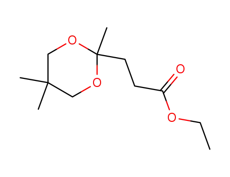 Molecular Structure of 16837-24-4 (ethyl 3-(2,5,5-trimethyl-1,3-dioxan-2-yl)propanoate)