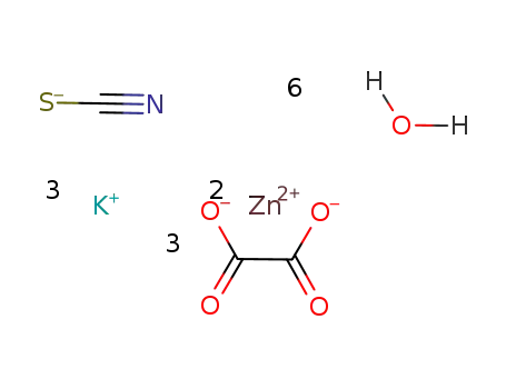 2 zinc oxalate * potassium oxalate * potassium thiocyanate * 6 water