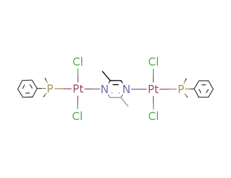 trans-{PtCl2(dimethylphenylphosphine)}2(2,5-dimethylpyrazine)