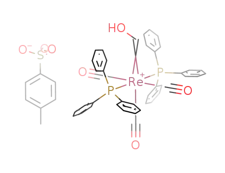 mer,trans-{Re(CO)3(PPh3)2(CHOH)}(p-MeC6H4SO3)