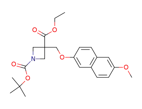 1-tert-butyl 3-ethyl 3-{[(6-methoxy-2-naphthyl)oxy]methyl}azetidine-1,3-dicarboxylate