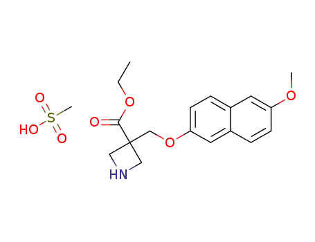 ethyl 3-{[(6-methoxy-2-naphthyl)oxy]methyl}azetidine-3-carboxylate mesylate