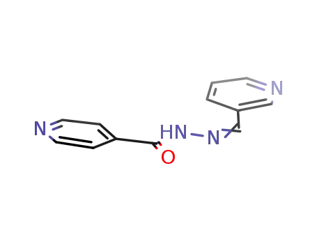Molecular Structure of 15017-31-9 (4-Pyridinecarboxylicacid, 2-(3-pyridinylmethylene)hydrazide)