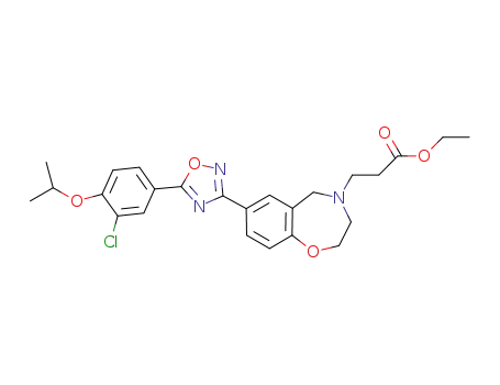 ethyl 3-[7-(5-{3-chloro-4-[(1-methylethyl)oxy]phenyl}-1,2,4-oxadiazol-3-yl)-2,3-dihydro-1,4-benzoxazepin-4(5H)-yl]propanoate