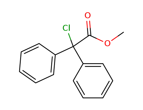 Molecular Structure of 54311-64-7 (Benzeneacetic acid, a-chloro-a-phenyl-, methyl ester)