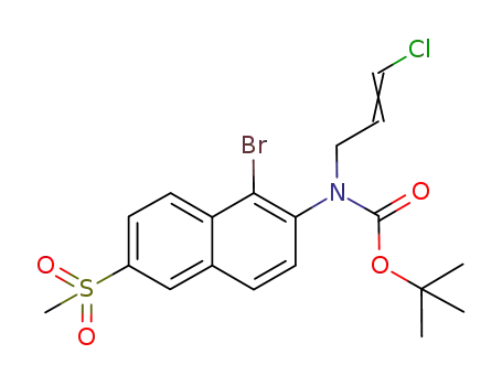 tert-butyl 1-bromo-7-(methylsulfonyl)-2-naphthyl(3-chloro-2-propen-1-yl)carbamate
