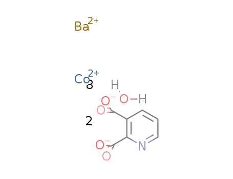 catena-(μ4-pyridine-2,3-carboxylate-N,O,O',O'',O''')(μ2-pyridine-2,3-dicarboxylate-N,O,O')tetra(μ-aqua)-aqua-cobalt(II)-barium trihydrate