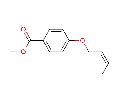 Molecular Structure of 34593-50-5 (Benzoic acid, 4-[(3-methyl-2-butenyl)oxy]-, methyl ester)