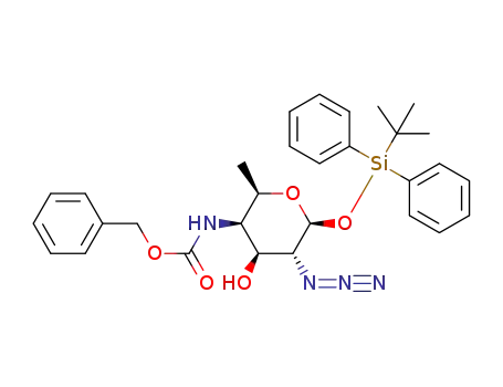 tert-butyldiphenylsilyl 4-(N-benzyloxycarbonylamino)-2-azido-2,4,6-trideoxy-β-D-galactopyranoside