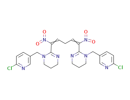 1-((6-chloropyridin-3-yl)methyl)-2-(5-(1-((6-chloropyridin-3-yl)methyl)-1,4,5,6-tetrahydropyrimidin-2-yl)-1,5-dinitropenta-1,4-dienyl)-1,4,5,6-tetrahydropyrimidine