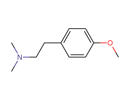 Molecular Structure of 775-33-7 (N,N-dimethyl-4-methoxyphenylethylamine)