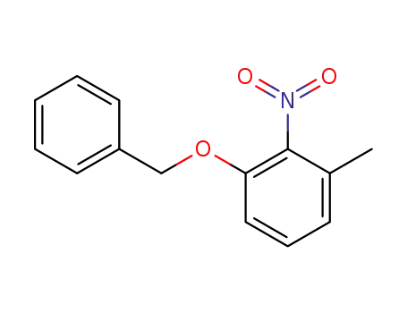 Molecular Structure of 61535-21-5 (1-BENZYLOXY-3-METHYL-2-NITROBENZENE  98)