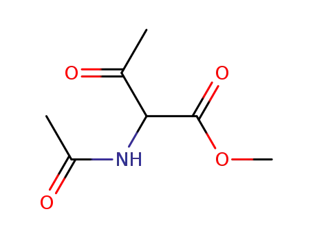 Molecular Structure of 98432-01-0 (Methyl 2-acetaMido-3-oxobutanoate)