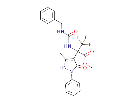 methyl 2-(3-benzylureido)-3,3,3-trifluoro-2-(5-methyl-3-oxo-2-phenyl-2,3-dihydro-1H-pyrazol-4yl)propionate