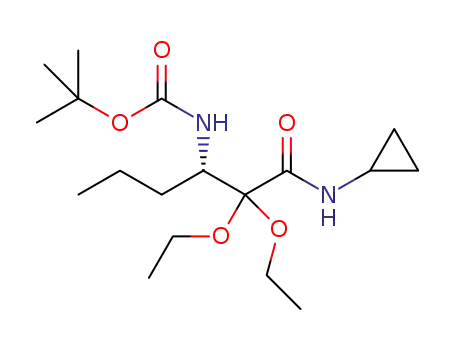 (S)-tert-butyl (1-(cyclopropylamino)-2,2-diethoxy-1-oxohexan-3-yl)carbamate