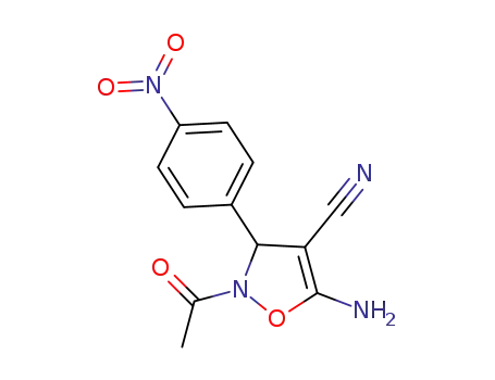 2-acetyl-5-amino-3-(4-nitrophenyl)-2,3-dihydroisoxazole-4-carbonitrile