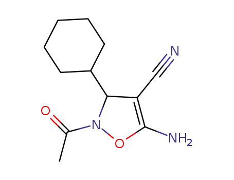 2-acetyl-5-amino-3-cyclohexyl-2,3-dihydroisoxazole-4-carbonitrile