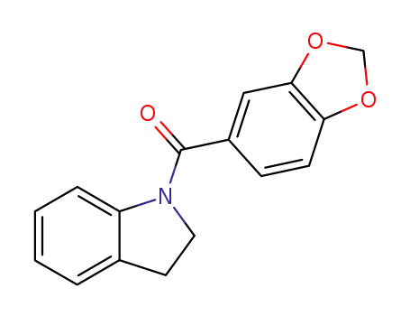 Molecular Structure of 40360-67-6 (1H-Indole, 1-(1,3-benzodioxol-5-ylcarbonyl)-2,3-dihydro-)