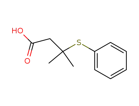 Molecular Structure of 64793-86-8 (Butanoic acid, 3-methyl-3-(phenylthio)-)