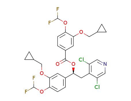 (S)-(-)-1-(3-(cyclopropylmethoxy)-4-(difluoromethoxy)phenyl)-2-(3,5-dichloropyridin-4-yl)ethyl 3-(cyclopropylmethoxy)-4-(difluoromethoxy)benzoate