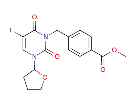 methyl 4-((5-fluoro-2,6-dioxo-3-(tetrahydrofuran-2-yl)-2,3-dihydropyrimidin-1(6H)-yl)methyl)-benzoate
