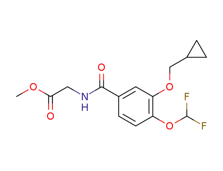 2-(3-(cyclopropylmethoxy)-4-(difluoromethoxy)benzamido)acetic acid methyl ester