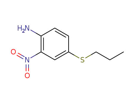 Molecular Structure of 54393-89-4 (2-Nitro-4-(propylthio)aniline)