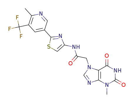 2-(3-methyl-2,6-dioxo-2,3-dihydro-1H-purin-7(6H)-yl)-N-(2-(6-methyl-5-(trifluoromethyl)pyridin-3-yl)-1,3-thiazol-4-yl)acetamide