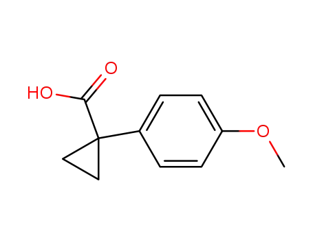 Molecular Structure of 16728-01-1 (1-(4-METHOXYPHENYL)-1-CYCLOPROPANECARBOXYLIC ACID)