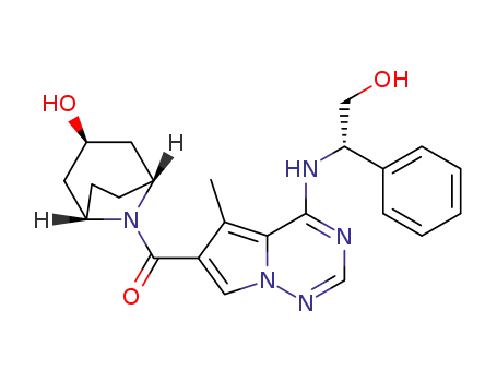 (S)-(3-hydroxy-8-azabicyclo[3.2.1]octane-8-yl)[4-(2-hydroxy-1-phenylethylamino)-5-methylpyrrolo[2,1-f][1,2,4]triazin-6-yl]methanone
