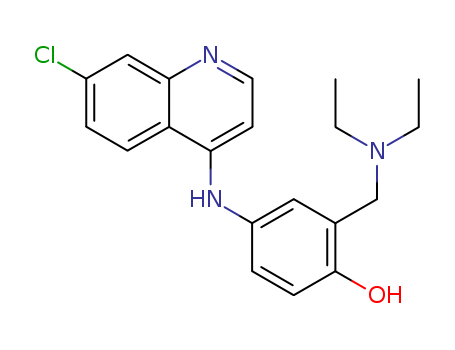 Phenol,4-[(7-chloro-4-quinolinyl)amino]-2-[(diethylamino)methyl]-(86-42-0)
