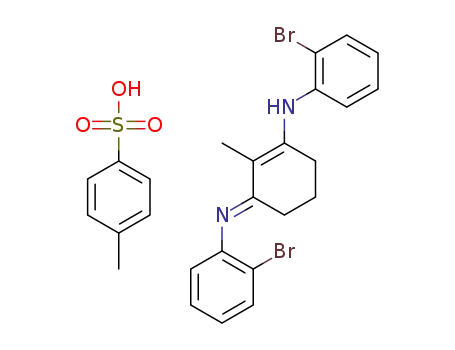 (E)-2-bromo-N-(3-((2-bromophenyl)amino)-2-methylcyclohex-2-en-1-ylidene)benzenaminium 4-methylbenzenesulfonate