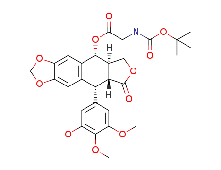 (5R,8aR,9R)-8-oxo-9-(3,4,5-trimethoxyphenyl)-5,5a,6,8,8a,9-hexahydrofuro[30,4':6,7]naphtho[2,3-d][1,3]dioxol-5-yl-N-(tertbutoxycarbonyl)-N-methylglycinate