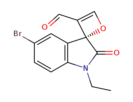(R)-5-bromo-1-ethyl-2-oxospiro[indoline-3,2'-oxete]-3'-carbaldehyde