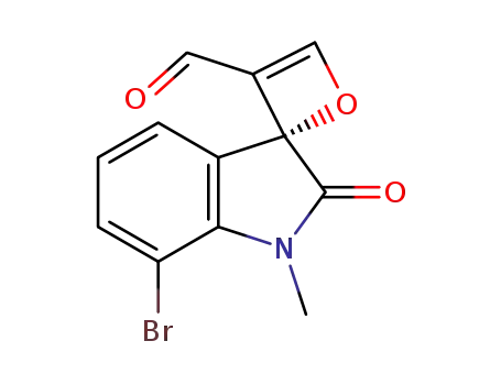 (R)-7-bromo-1-methyl-2-oxospiro[indoline-3,2'-oxete]-3'-carbaldehyde