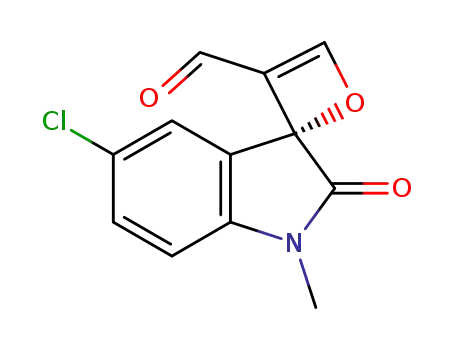 (R)-5-chloro-1-methyl-2-oxospiro[indoline-3,2'-oxete]-3'-carbaldehyde