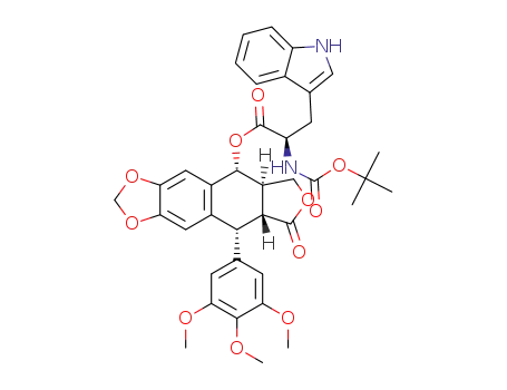 (5R,9R)-8-oxo-9-(3,4,5-trimethoxyphenyl)-5,5a,6,8,8a,9-hexahydrofuro[3',4':6,7]naphtho[2,3-d][1,3]dioxol-5-yl (tert-butoxycarbonyl)-D-tryptophanate