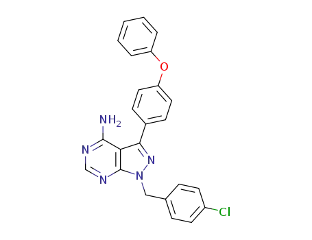 1-(4-chlorobenzyl)-3-(4-phenoxyphenyl)-4-amino-1H-pyrazolo[3,4-d]pyrimidine