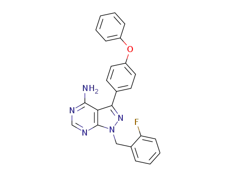 1-(2-fluorobenzyl)-3-(4-phenoxyphenyl)-4-amino-1H-pyrazolo[3,4-d]pyrimidine