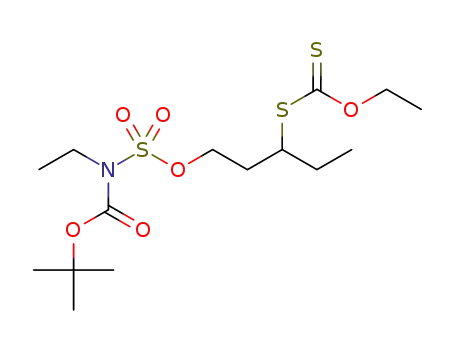 3-((ethoxycarbonothioyl)thio)pentyl (tert-butoxycarbonyl)(ethyl)sulfamate