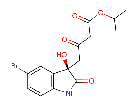 isopropyl (R)-4-(5-bromo-3-hydroxy-2-oxoindolin-3-yl)-3-oxobutanoate