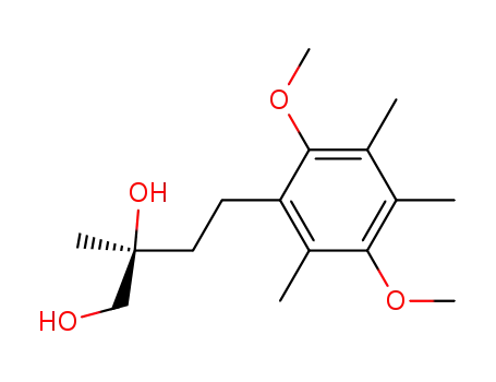 Molecular Structure of 85148-25-0 (1,2-Butanediol, 4-(2,5-dimethoxy-3,4,6-trimethylphenyl)-2-methyl-, (S)-)