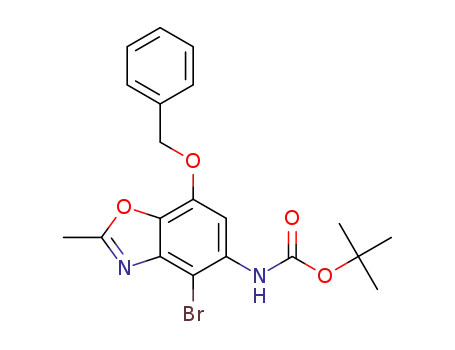 tert-butyl (7-(benzyloxy)-4-bromo-2-methylbenzo[d]oxazol-5-yl)carbamate