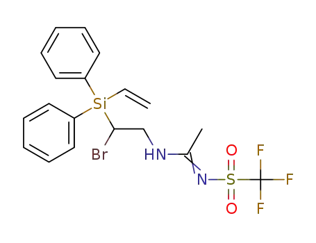 N-(2-bromo-2-(diphenyl(vinyl)silyl)ethyl)-N'-(trifluoromethylsulfonyl)acetamidine