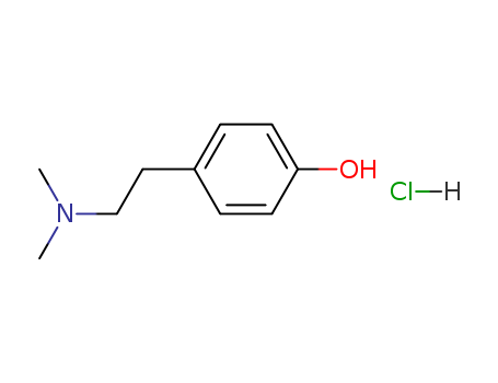 6027-23-2,Hordenine hydrochloride,Hordenine hydrochloride;Hordeninehydrochloride (6CI);Phenol, 4-[2-(dimethylamino)ethyl]-, hydrochloride (9CI);Phenol, p-[2-(dimethylamino)ethyl]-, hydrochloride (8CI);N,N-Dimethyltyraminehydrochloride;