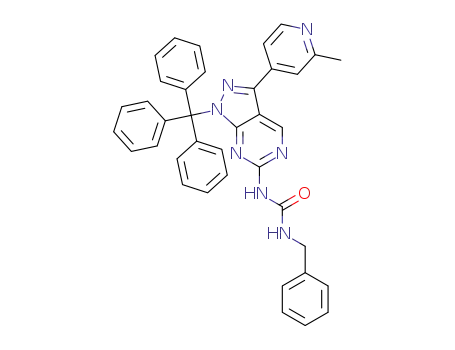 1-benzyl-3-(3-(2-methylpyridin-4-yl)-1-trityl-1H-pyrazolo[3,4-d]pyrimidin-6-yl)urea