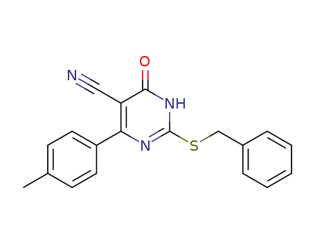 2-(benzylthio)-6-oxo-4-(4-methylphenyl)-1,6-dihydropyrimidine-5-carbonitrile
