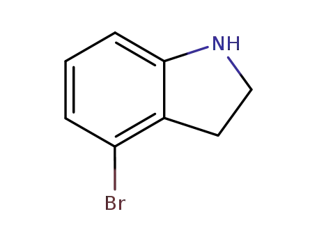 Molecular Structure of 86626-38-2 (4-Bromo-2,3-dihydro-1H-indole)